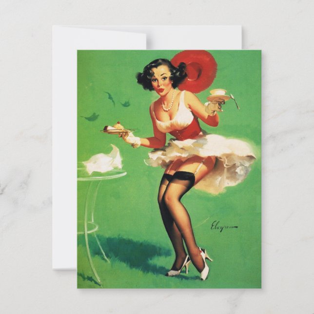  Retro Tea Time Pinup Girl (Voorkant)