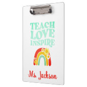 Retro Teach Love Inspire Klembord (Links)