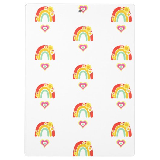 Retro Teach Love Inspire Klembord (Achterkant)