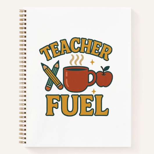 Retro Teacher Fuel Notitieboek - Grappig Teacher G (Voorkant)