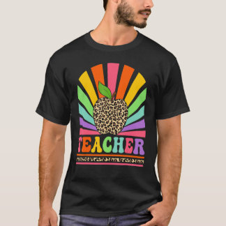 Retro Teacher Inspirational Colorful Back To Schoo T-shirt