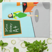 Retro Teacher Kitchen Towel Theedoek (Gevouwen)