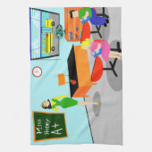 Retro Teacher Kitchen Towel Theedoek (Verticaal)