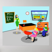 Retro Teacher Poster (Voorkant)