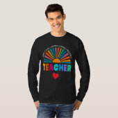 Retro Teacher Squad Inspirerend Colorful Element T-shirt (Voorkant volledig)
