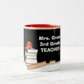 Retro Teacher Terug naar School Tweekleurige Koffiemok (Center)