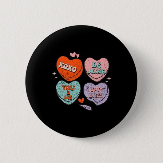 Retro Teacher Valentijnsdag Xoxo Be Mine Valentin Ronde Button 5,7 Cm (Voorkant)