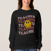 Retro Teachers Inspirational Cute Colorful Element Trui (Voorkant)