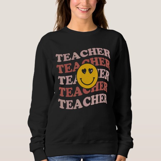 Retro Teachers Inspirational Cute Colorful Element Trui (Voorkant)