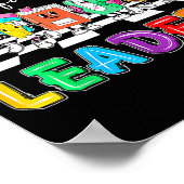 Retro Teaching Future Leaders Groovy Teacher Back  Poster (Hoek)