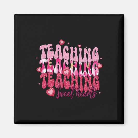 Retro Teaching Sweethearts Candy Hart Leraar Waard Magneet (Voorkant)