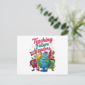 Retro Teaching Toekomstige Leiders Teacher School Briefkaart (Staand voorkant)