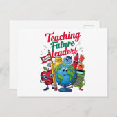 Retro Teaching Toekomstige Leiders Teacher School Briefkaart (Voorkant / Achterkant)