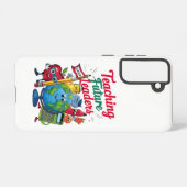 Retro Teaching Toekomstige Leiders Teacher School Samsung Galaxy Hoesje (Achterkant horizontaal)