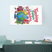 Retro Teaching Toekomstige Leiders Teacher School Spandoek (Beurs)