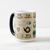 Retro Teacup Advertentie Koffie Mok (Voorkant links)