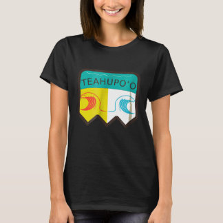Retro Teahupoo surf shirt met twee grote golven