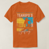 Retro Teahupoo Tahiti Surfen Paradise Sur T-shirt (Design voorkant)