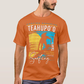 Retro Teahupoo Tahiti Surfen Paradise Sur T-shirt