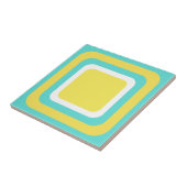 Retro Teal Geel Wit Tegeltje (Zijkant)
