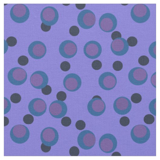 Retro Teal & Paarse Atoomorbitaal Stof (Close Up)