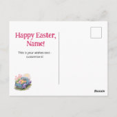 Retro Teal & Purple Truck with Easter Eggs Briefkaart (Achterkant)