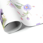 Retro Teal & Purple Truck with Easter Eggs Cadeaupapier (Rol Hoek)