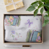 Retro Teal & Purple Truck with Easter Eggs Tissuepapier (Geschenk)