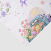 Retro Teal & Purple Truck with Easter Eggs Tissuepapier (Detail)
