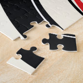 Retro Teal Sports Car Front Pop Art Illustration Legpuzzel (Zijkant)