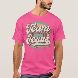 Retro Team Jesus Christelijk Bijbelreligieus T-shirt