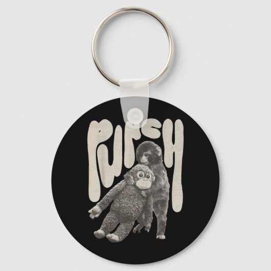 Retro Team Punch Baby Aapje Sleutelhanger (Voorkant)