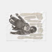 Retro Team Punch Baby Monkey Fleece Deken (Voorkant (Horizontaal))