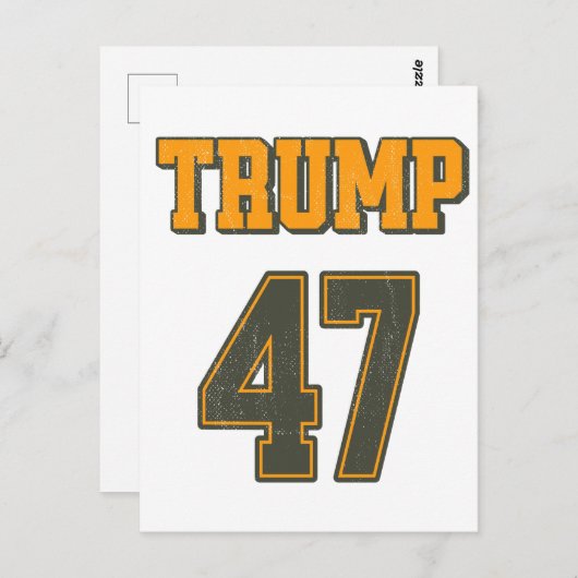 Retro Team Trump 47  Briefkaart (Voorkant / Achterkant)