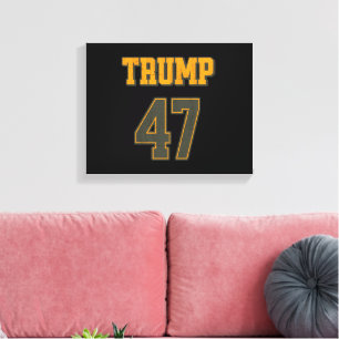 Retro Team Trump 47 Canvas Afdruk