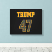 Retro Team Trump 47  Canvas Afdruk (Insitu (Houten vloer))