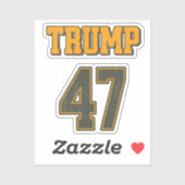 Retro Team Trump 47  Sticker (Vel)