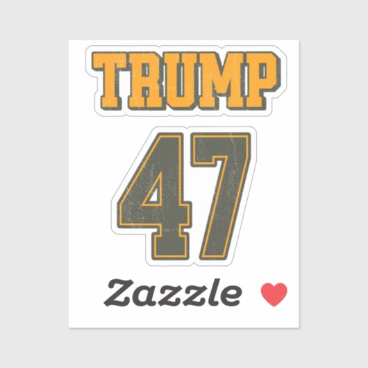 Retro Team Trump 47  Sticker (Vel)