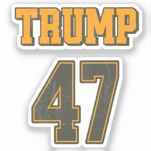 Retro Team Trump 47 Sticker (Voorkant)