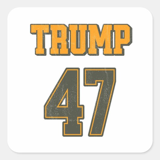 Retro Team Trump 47  Vierkante Sticker (Voorkant)