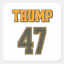 Retro Team Trump 47  Vierkante Sticker