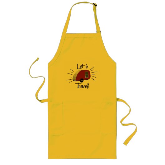 Retro Teardrop Camper Apron Lang Schort (Voorkant)