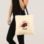 Retro Teardrop Camper Canvas tas (Voorkant (product))