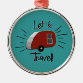 Retro Teardrop Camper Ornament (Voorkant)