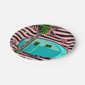 Retro Teardrop Camper Papieren Bordje (Gekanteld)