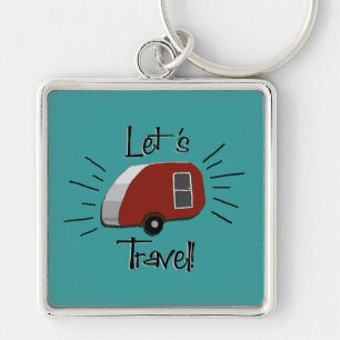Retro Teardrop Camper Sleutelhanger