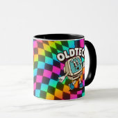 Retro Tech Cartoon Psychedelic Mug Mok (Voorkant rechts)