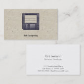 Retro Tech Floppy Disk Professioneel Ontwerp Visitekaartje (Voorkant / Achterkant)