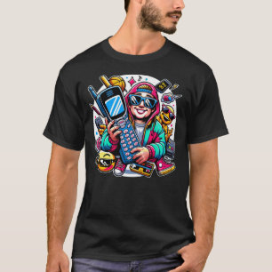 Retro Tech Speeltuin: Een Nostalgische 90s Odyssey T-shirt