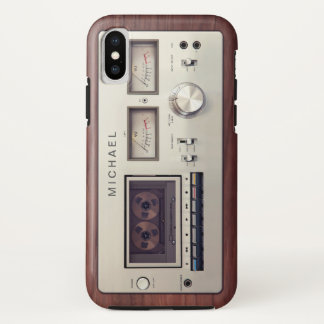 Retro Tech  Stereo Recorder Houten Kast Case-Mate iPhone Case